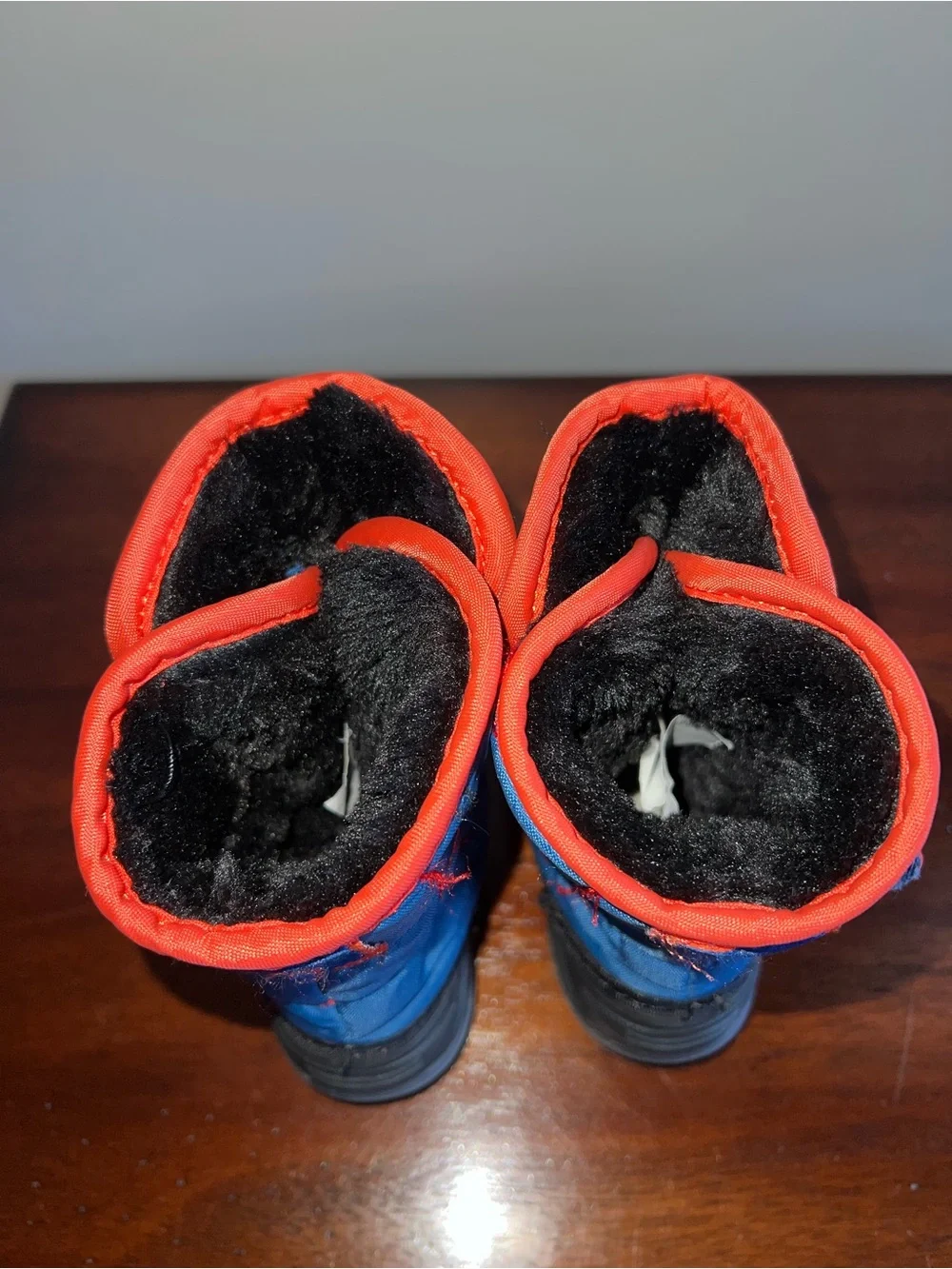 Kamik Kids waterproof Winter Boots Blue and Red with Easy Strap